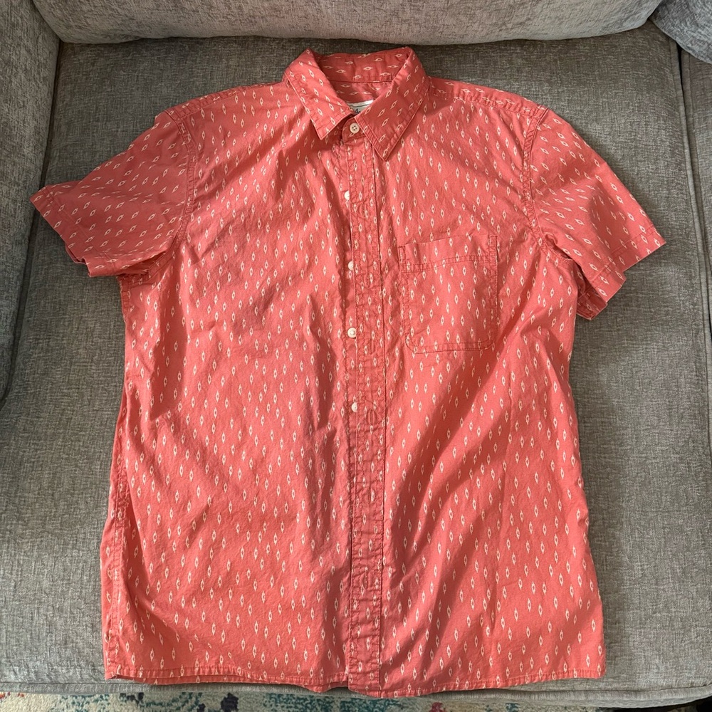 Coral colored AE button down